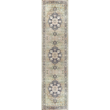 Maris Ornate Medallion Washable Area Rug